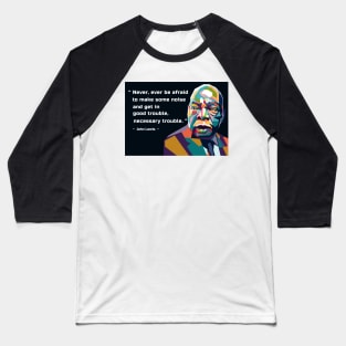 Abstract popart john lewis in WPAP Baseball T-Shirt